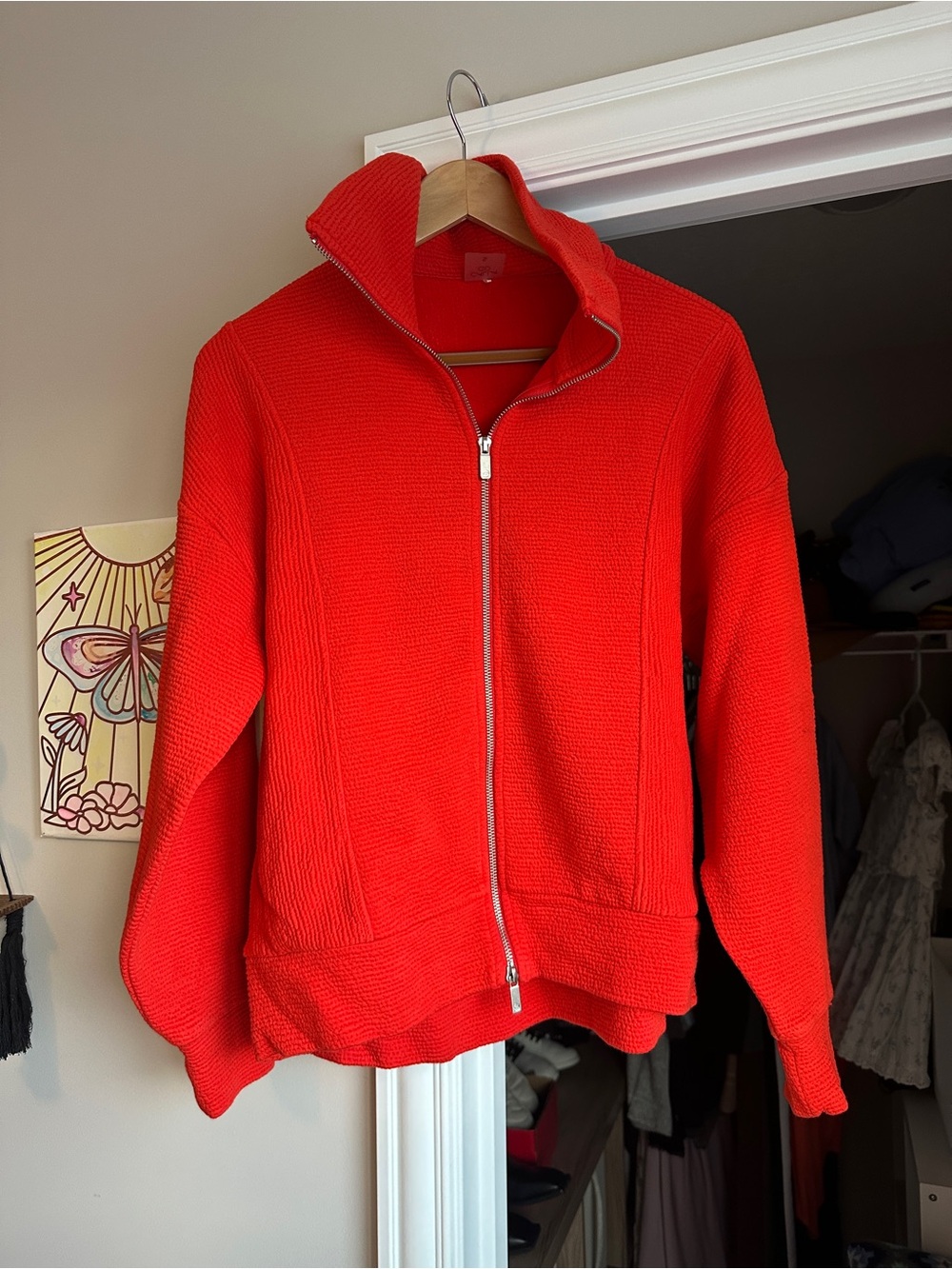 CALIA by Carrie Underwood Bright Red Zip Hoodie Jacket